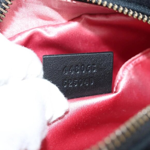 GUCCI GG Marmont Chain Shoulder Bag Velor Black Gold 448065 Auth 145252M - Picture 11 of 16